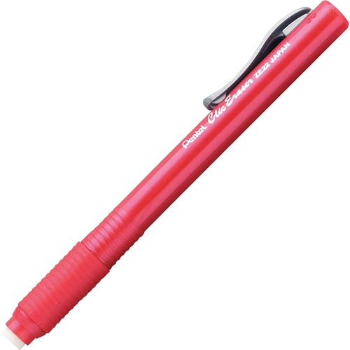 ERASER,CLIC,W/GRIP,RED