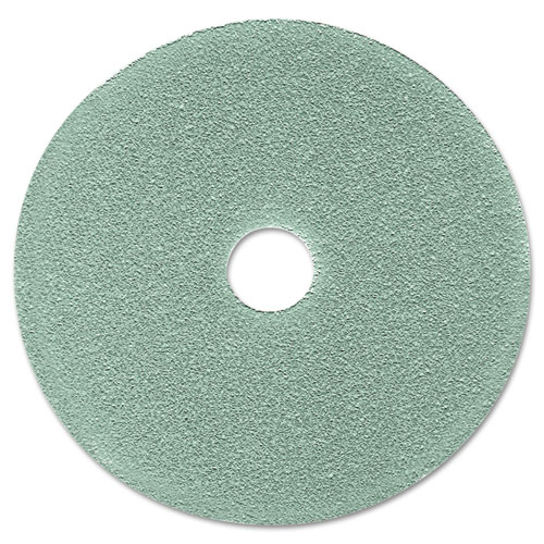 Burnish Floor Pad 3100, 19" Diameter, Aqua, 5/carton