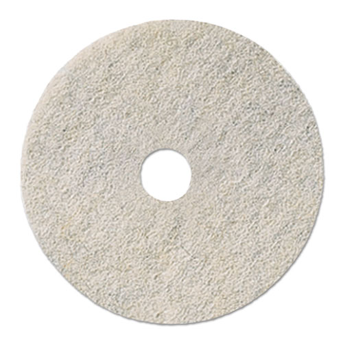 NATURAL WHITE BURNISHING FLOOR PADS, 21" DIAMETER, 5/CARTON