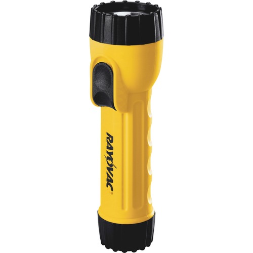 INDUSTRIAL TOUGH FLASHLIGHT, 2 D BATTERIES (SOLD SEPARATELY), YELLOW/BLACK
