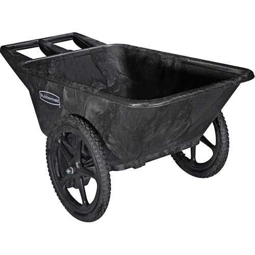 Rubbermaid Commercial Products  Big Wheel Cart, All-Plastic, 300 lb Cap, Black