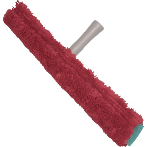 Unger  Washer Sleeve, w/Side Scrub Pad, Microfiber, 18"W, Red