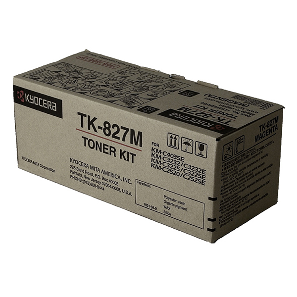 Kyocera Mita 1T02FZBUS0 (TK-827M) Magenta OEM Toner Cartridge