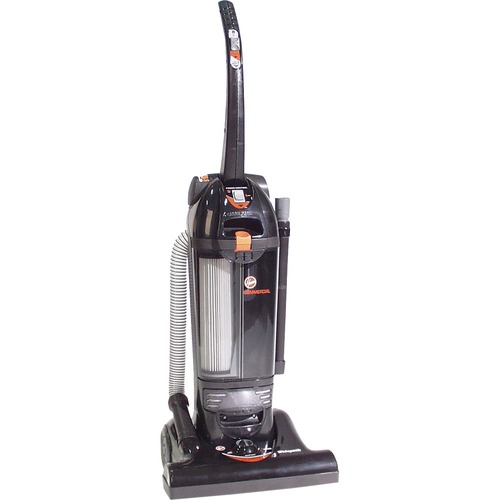 Hoover  Commercial Vacuum,Bagless,15" Cleaner Width,35' Cord, Black