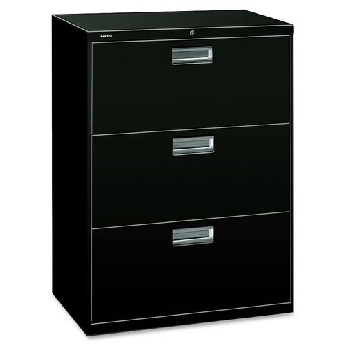 600 SERIES THREE-DRAWER LATERAL FILE, 30W X 18D X 39.13H, BLACK