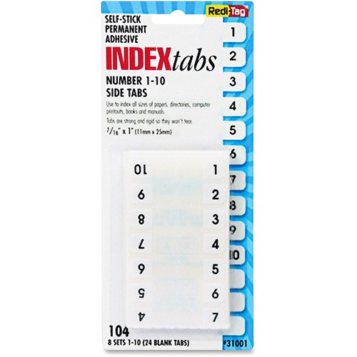 TAB,NUMBERS,1-10,SIDE,WE104