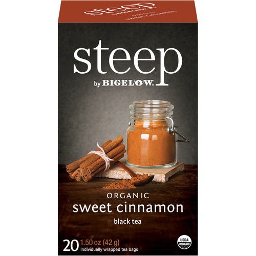 Steep Tea, Sweet Cinnamon Black Tea, 1.6 Oz Tea Bag, 20/box