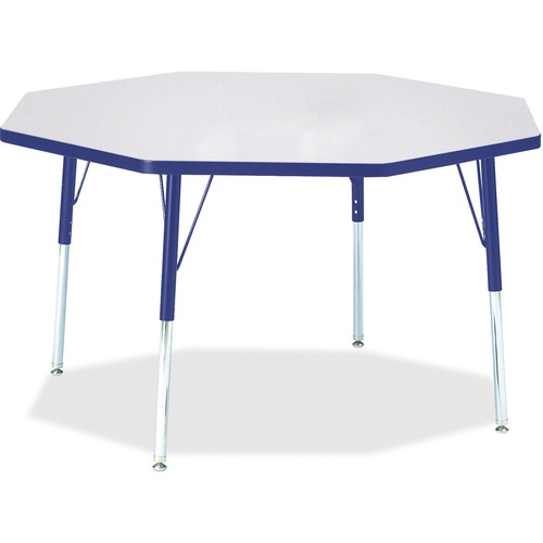 Jonti-Craft, Inc.  Activity Table, Octagon, 24"-31"x48", Blue