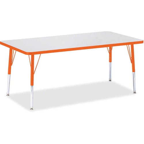 Jonti-Craft, Inc.  Kydz Activity Table, 30"x60"x15"-24", Orange