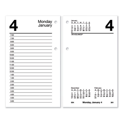 DESK CALENDAR REFILL, 6 X 3.5, WHITE, 2021