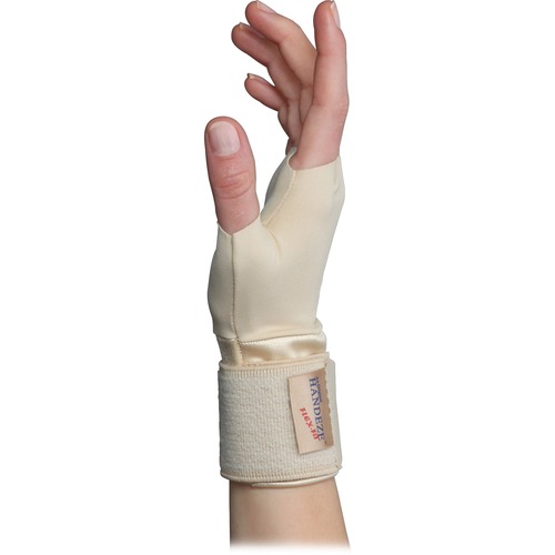 Dome Publishing Co Inc  Support Gloves, Adjustable Wrist Strap, Small, Beige