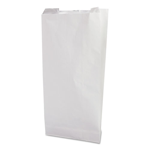 GREASE-RESISTANT SINGLE-SERVE BAGS, 6" X 6.5", WHITE, 2,000/CARTON