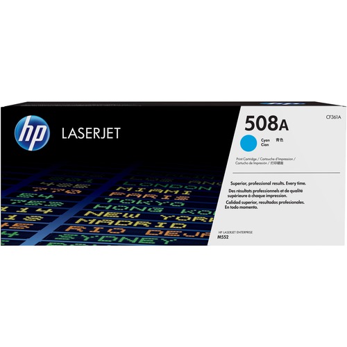 Hewlett-Packard  Toner Cartridge, HP 508A, 5000 Page Yield, Cyan