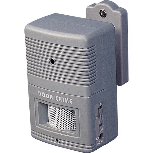 VISITOR ARRIVAL/DEPARTURE CHIME, BATTERY OPERATED, 2.75W X 2D X 4.25H, GRAY