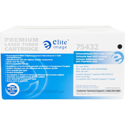 Elite Image  Micr Toner Cartridge, 24000 Page Yield, Black