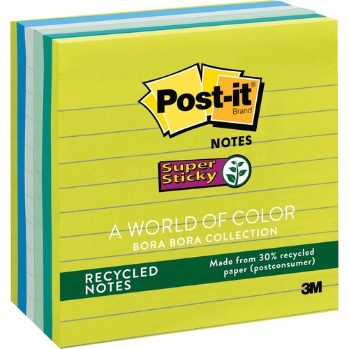 NOTE,POST-IT,4X4,6PK,LINED