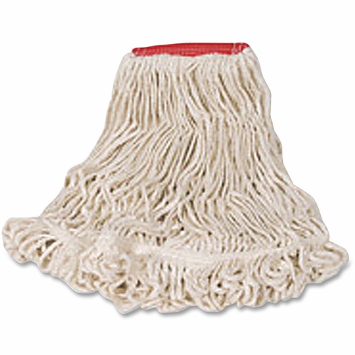 Rubbermaid Commercial Products  Super Stitch Blend Mop, 1" Headband, Large, White
