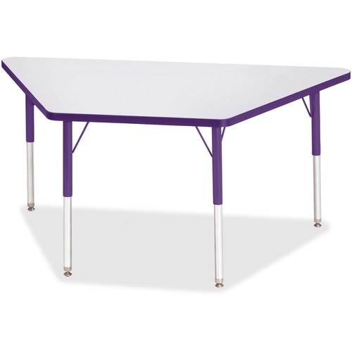 Jonti-Craft, Inc.  Activity Table, Trapezoid, 24"-31"x30"x60, Purple