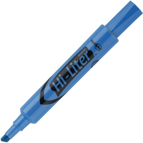 HI-LITER DESK-STYLE HIGHLIGHTERS, CHISEL TIP, FLUORESCENT BLUE, DOZEN