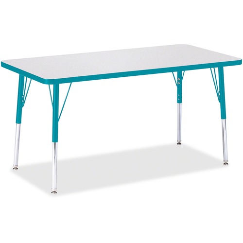 Jonti-Craft, Inc.  Activity Table, Rectangle, 24"-31"x24"x48", Teal