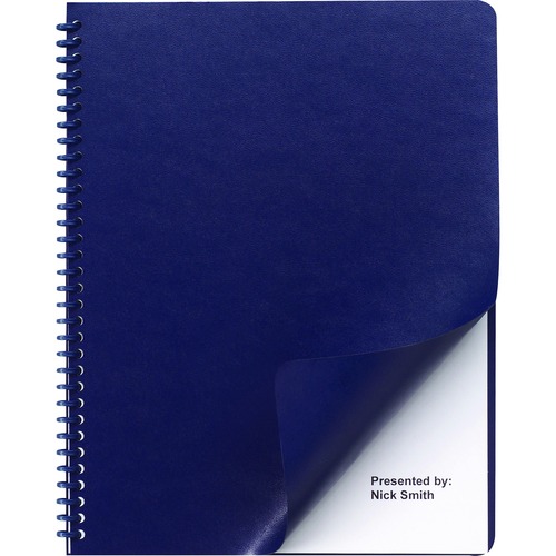 GBC  Binding Covers,Plain,Square Corners,8-1/2"x11",200/BX,Navy