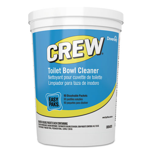 CREW EASY PAKS TOILET BOWL CLEANER, FRESH FLORAL SCENT, 0.5 OZ PACKET, 90 PACKETS/TUB, 2 TUBS/CARTON