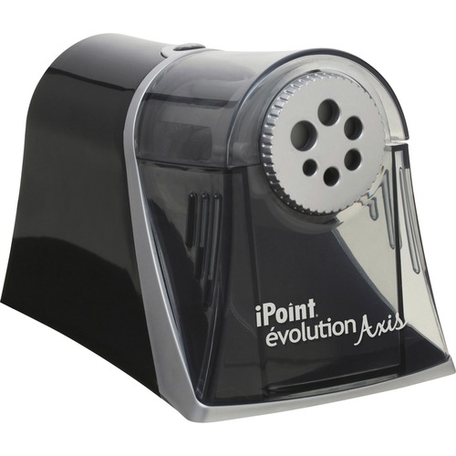 IPOINT EVOLUTION AXIS PENCIL SHARPENER, AC-POWERED, 5" X 7.5" X 7.25", BLACK/SILVER