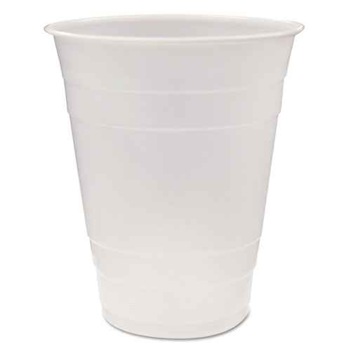 TRANSLUCENT PLASTIC CUPS, 16 OZ, CLEAR, 80/PACK, 12 PACKS/CARTON