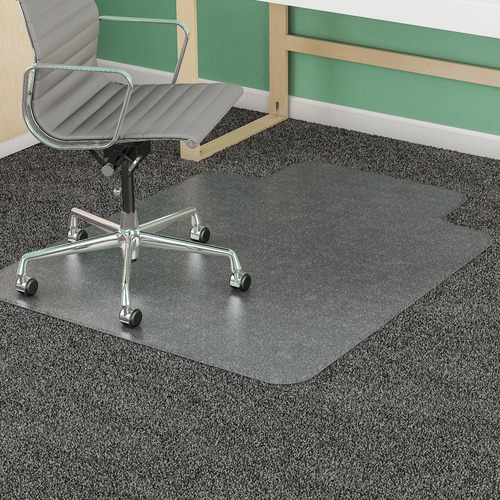 SUPERMAT FREQUENT USE CHAIR MAT, MED PILE CARPET, FLAT, 36 X 48, LIPPED, CLEAR