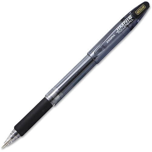 JIMNIE STICK GEL PEN, MEDIUM 0.7MM, BLACK INK, SMOKE BARREL, DOZEN