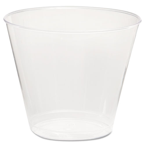 Comet Plastic Tumbler, 5 Oz., Clear, Squat, 50/pack