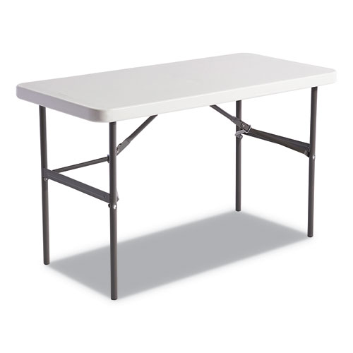 Banquet Folding Table, Rectangular, Radius Edge, 48 X 24 X 29, Platinum/charcoal
