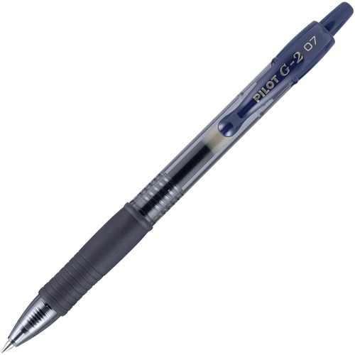 G2 PREMIUM RETRACTABLE GEL PEN, 0.7 MM, BLUE INK, SMOKE BARREL, DOZEN