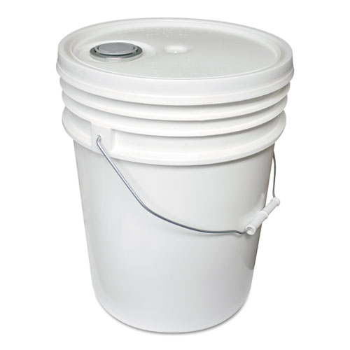 Utility Bucket W/lid, Polyethylene, 5gal, White