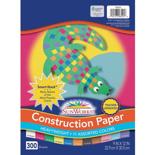 PAPER,CONSTR,9X12,AST,300SH