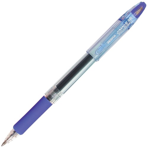 JIMNIE STICK GEL PEN, MEDIUM 0.7MM, BLUE INK, SMOKE BARREL, DOZEN