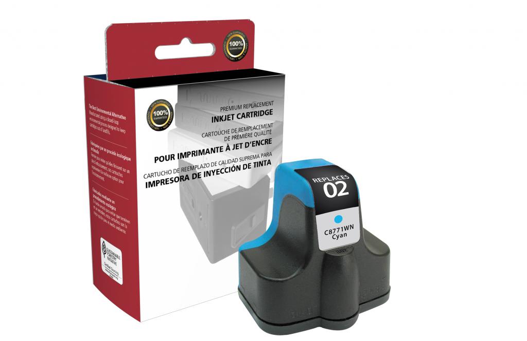 CIG Remanufactured High Yield Cyan Ink Cartridge (Alternative for HP C8771WN 02) (400 Yield)