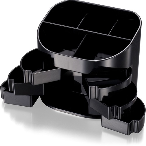 Double Supply Organizer, 11-Compartment, 6 1/2w X 4 3/4d X 5 3/4h, Black
