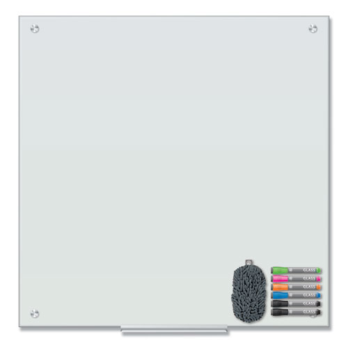 MAGNETIC GLASS DRY ERASE BOARD VALUE PACK, 36 X 36, WHITE