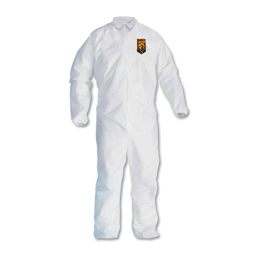 A30 ELASTIC-BACK AND CUFF COVERALLS, WHITE, 2X-LARGE, 25/CARTON