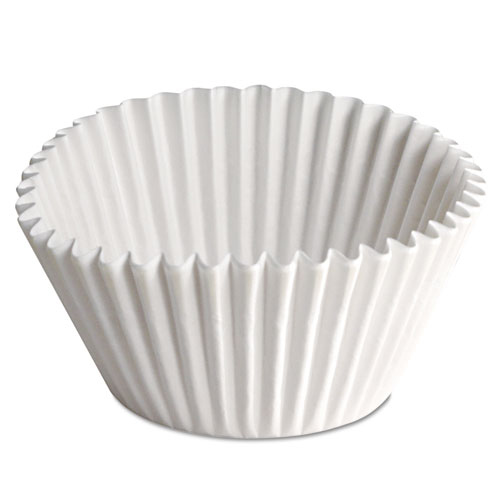 FLUTED BAKE CUPS, 2.25" DIAMETER X 1.88"H, WHITE, 500/PACK, 20 PACK/CARTON