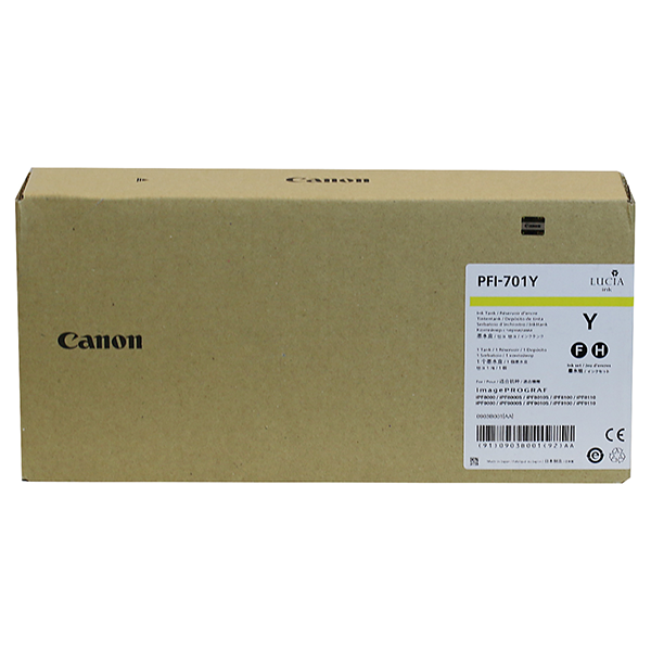 Canon 0903B001 (PFI-701Y) Yellow OEM Inkjet Cartridge