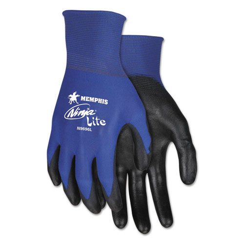 Ultra Tech Tactile Dexterity Work Gloves, Blue/black, Small, 1 Dozen