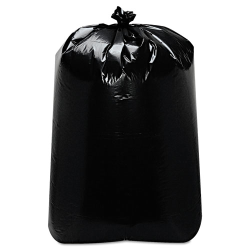 LOW-DENSITY CAN LINERS, 60 GAL, 22" X 58", BLACK, 100/CARTON