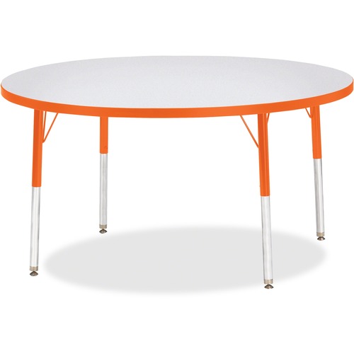 Jonti-Craft, Inc.  Activity Table, Round, 24"-31"x48", Orange