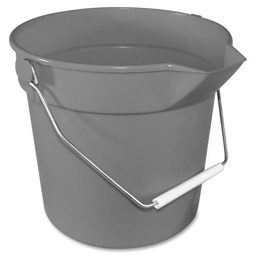 Impact Products  Deluxe Hvy-Dty Bucket, 10Qt, 12/CT, Gray