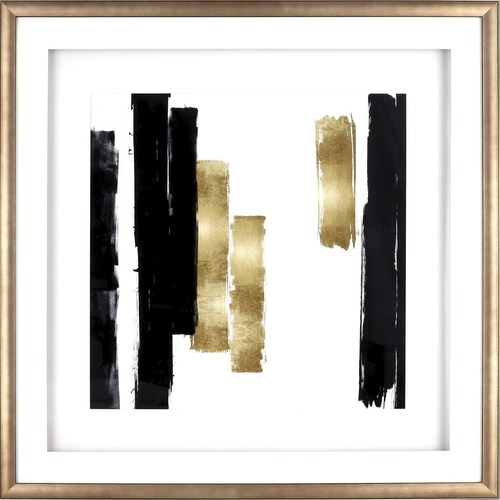Lorell  Art, Blocks II, 29-1/2"Wx2"Lx29-1/2"H, Black/Gold