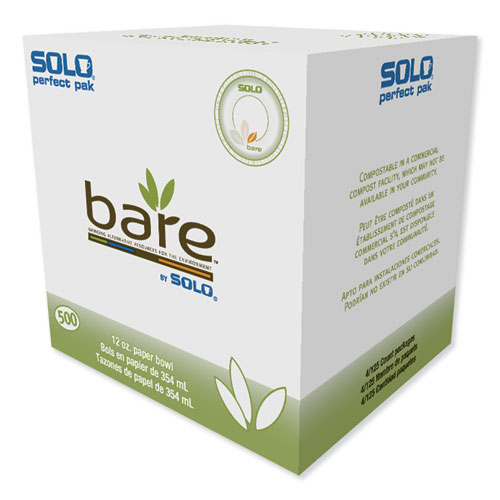 Bare Eco-Forward Sugarcane Dinnerware, 12oz, Bowl, Ivory, 125/pk, 8 Pks/ct