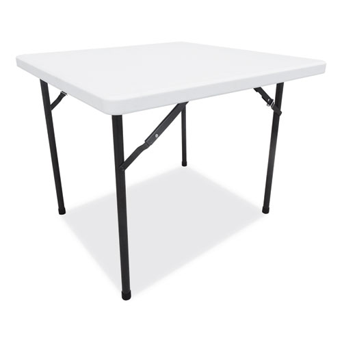 SQUARE PLASTIC FOLDING TABLE, 36W X 36D X 29 1/4H, WHITE