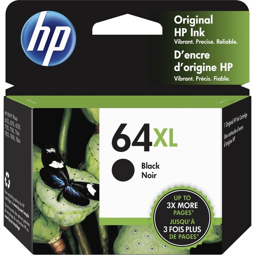 HP N9J92AN (HP 64XL) Black OEM High Yield Ink Cartridge
